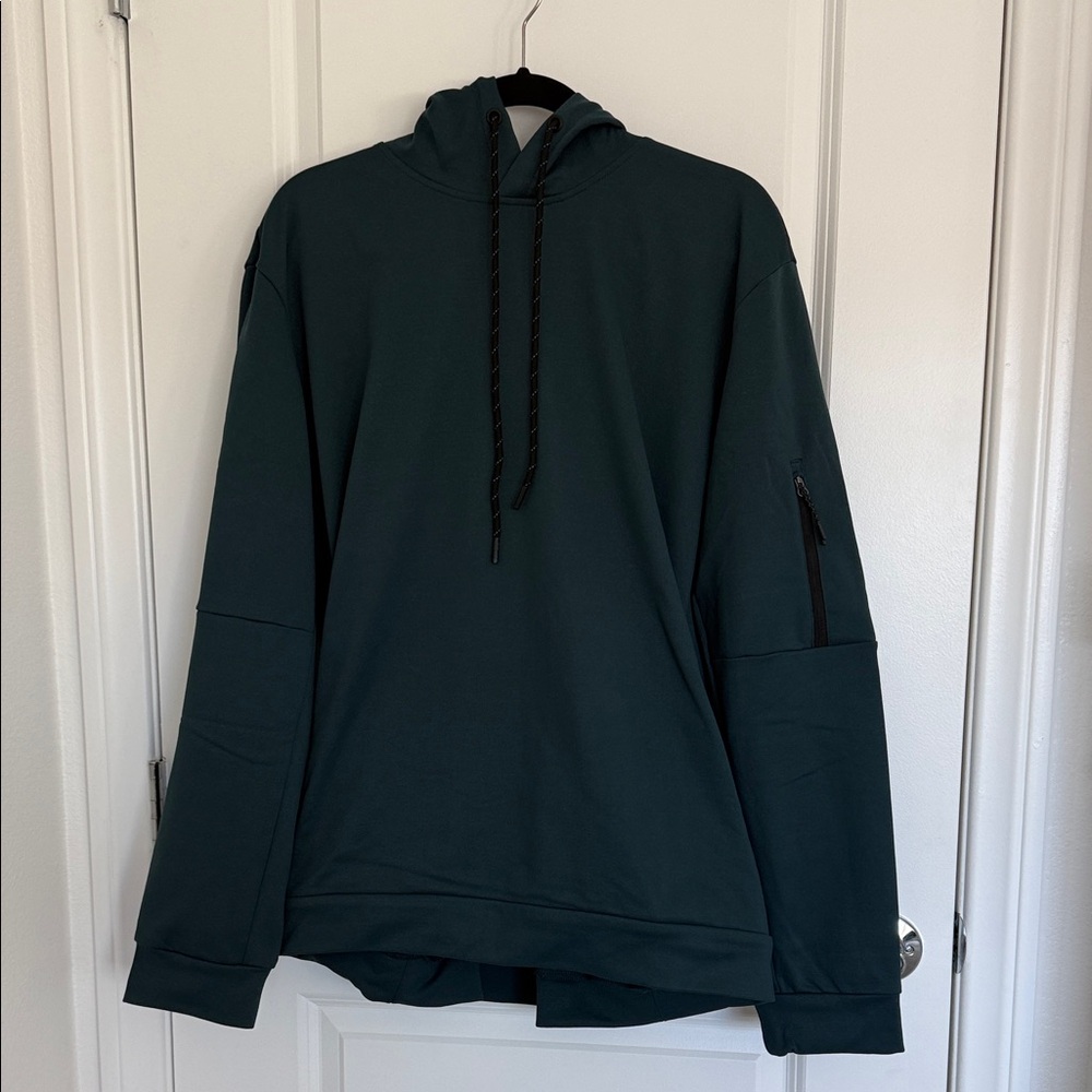 Dark Green Hoodie with Pocket Detail